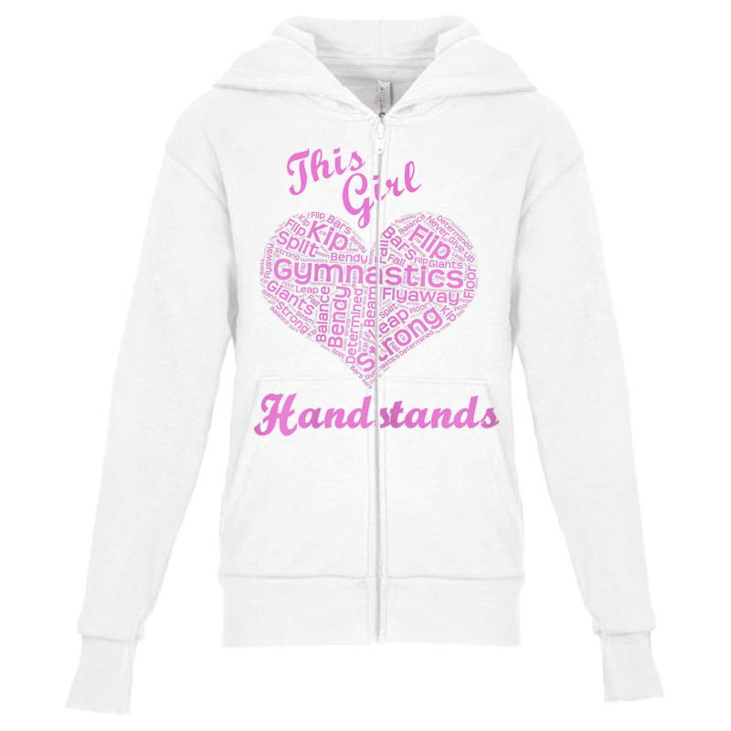 Best Girls Fun Handstand Gymnastics Gift Tshirt Youth Zipper Hoodie by cm-arts | Artistshot