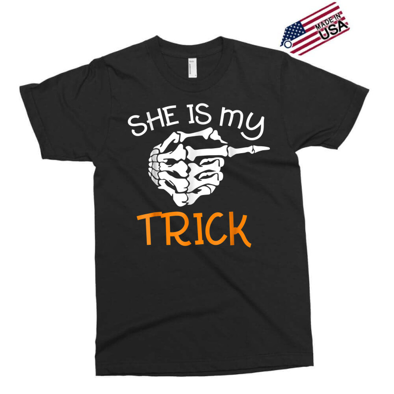 She Is My Trick With Halloween Night Costume Skeleton Finger Exclusive T-shirt | Artistshot