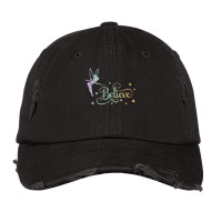 Tinkerbell Believe Funny Tinkerbellglitter Tinkerbell Glitter Fairy Ch Vintage Cap | Artistshot