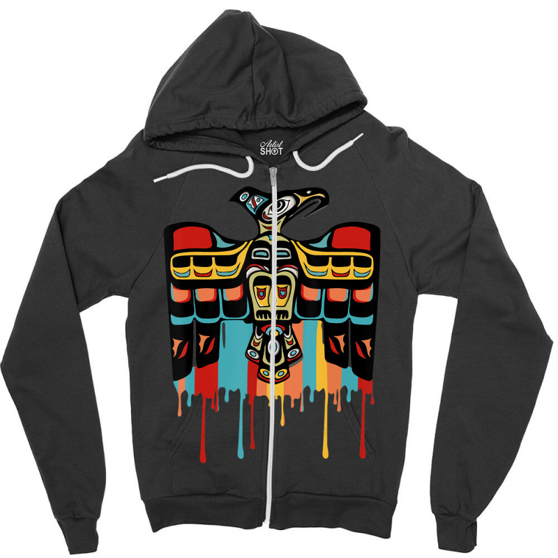 Thunderbird Native American Zipper Hoodie by atereabag | Artistshot