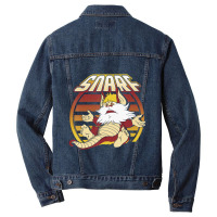 Thundercats Snarf Retro Sunset Portrait Men Denim Jacket | Artistshot