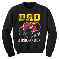 Mens Dad Of The Birthday Boy, Your Monster Truck Birthday Youth Sweatshirt | Artistshot