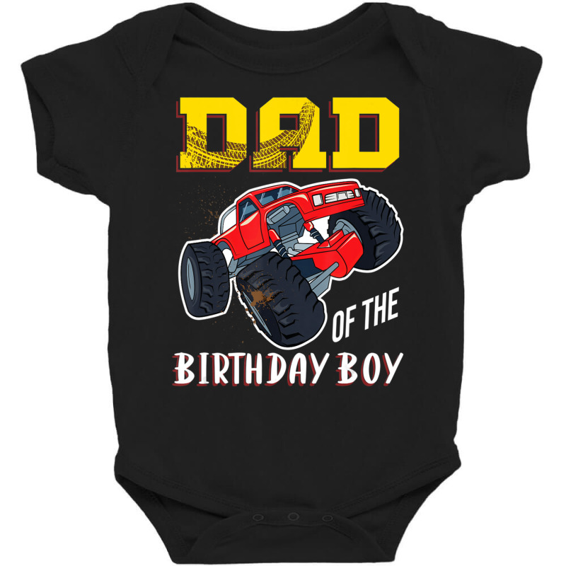 Mens Dad Of The Birthday Boy, Your Monster Truck Birthday Baby Bodysuit | Artistshot