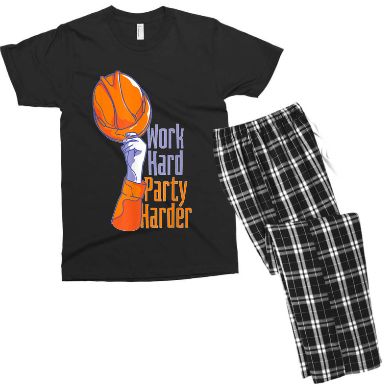 Work Hard Party Harder Men's T-shirt Pajama Set | Artistshot