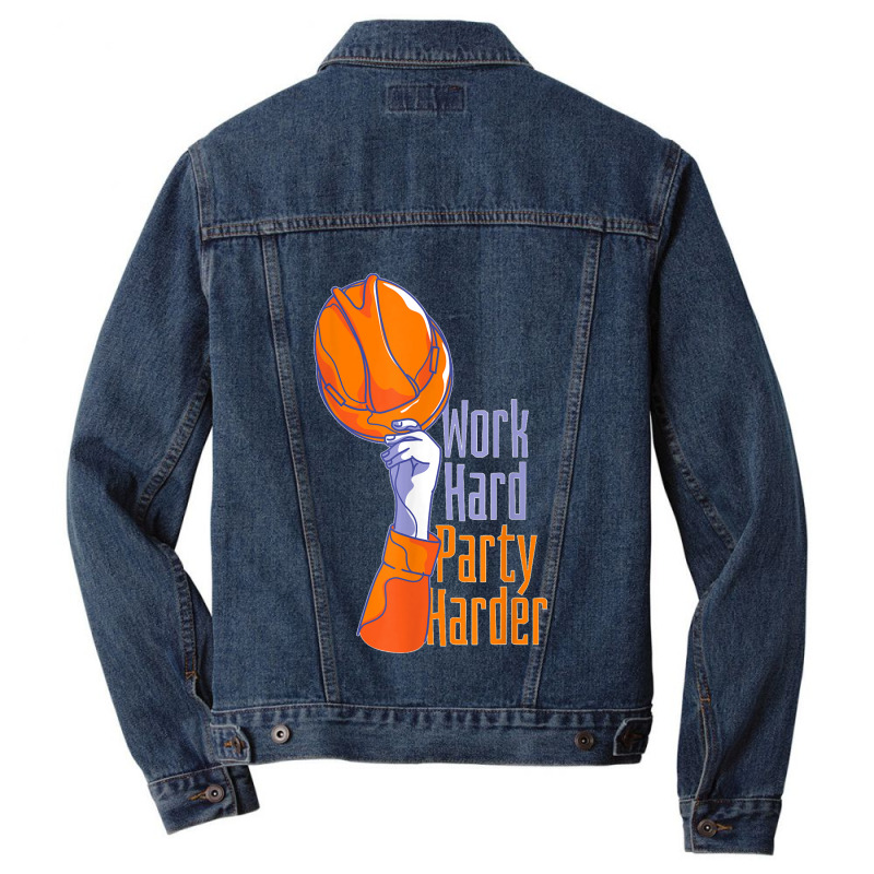 Work Hard Party Harder Men Denim Jacket | Artistshot