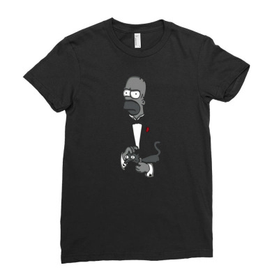 Homer Ladies Fitted T-shirt Designed By Disgus_thing