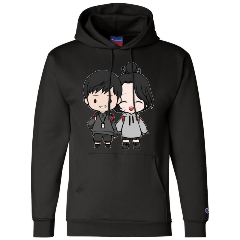 Cute-cartoon-couples- Champion Hoodie | Artistshot