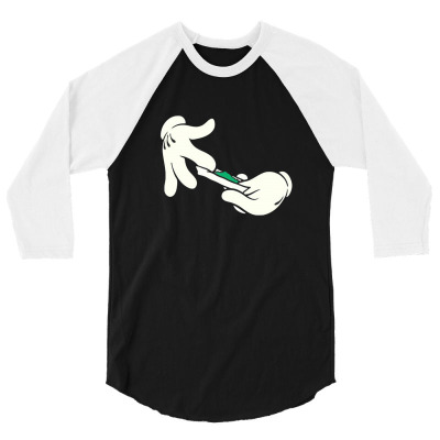 Fingers 3/4 Sleeve Shirt Designed By Disgus_thing