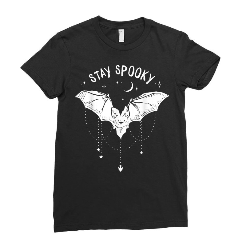 Stay Spooky Cute Vampire Bat Halloween T Shirt Ladies Fitted T-Shirt by cm-arts | Artistshot