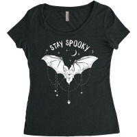 Stay Spooky Cute Vampire Bat Halloween T Shirt Women's Triblend Scoop T-shirt | Artistshot