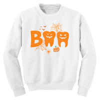 Halloween Boo Dentist Pumpkin Costume Dental Assistant Gift Youth Sweatshirt | Artistshot