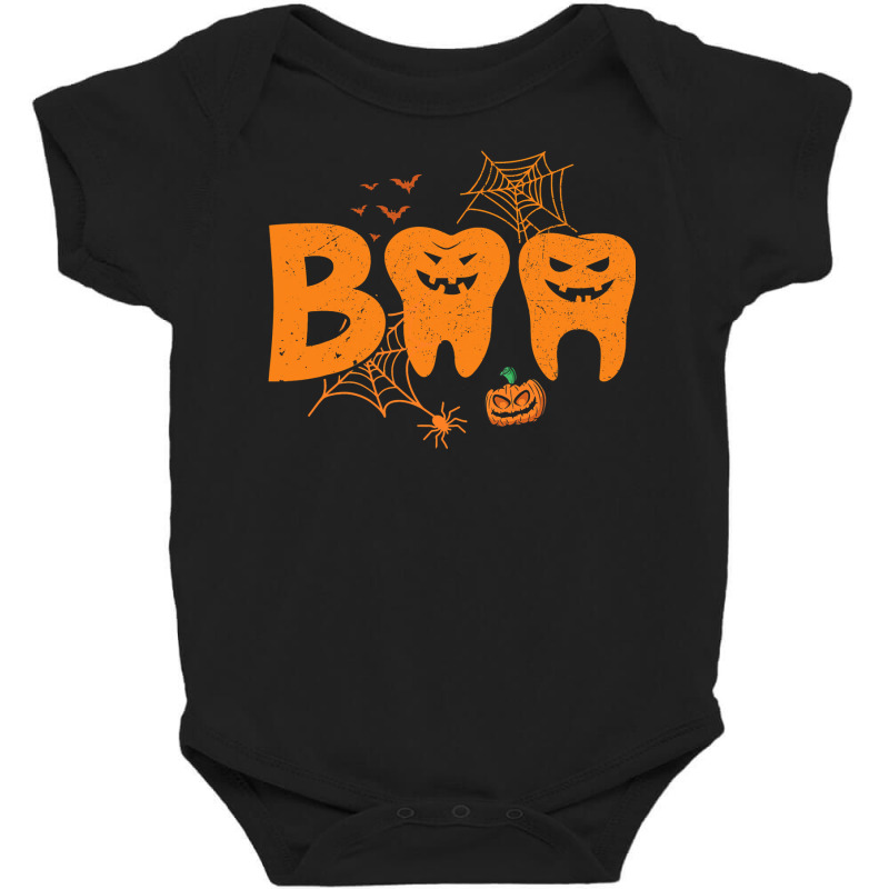 Halloween Boo Dentist Pumpkin Costume Dental Assistant Gift Baby Bodysuit | Artistshot