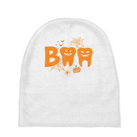 Halloween Boo Dentist Pumpkin Costume Dental Assistant Gift Baby Beanies | Artistshot