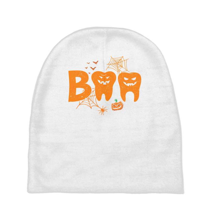 Halloween Boo Dentist Pumpkin Costume Dental Assistant Gift Baby Beanies | Artistshot