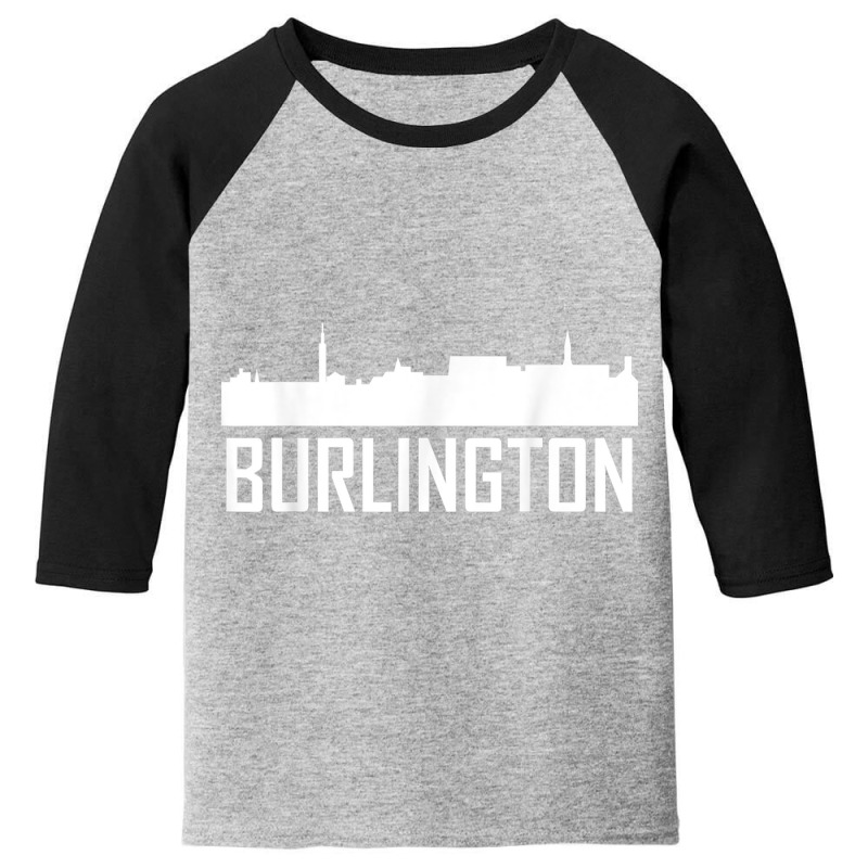 Burlington Vermont Skyline Silhouette T Shirt Youth 3/4 Sleeve | Artistshot