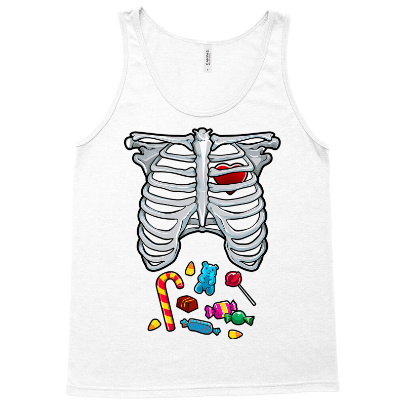 Halloween Costume Xray Skeleton Rib Heart Candy Adult Kids Tank Top | Artistshot