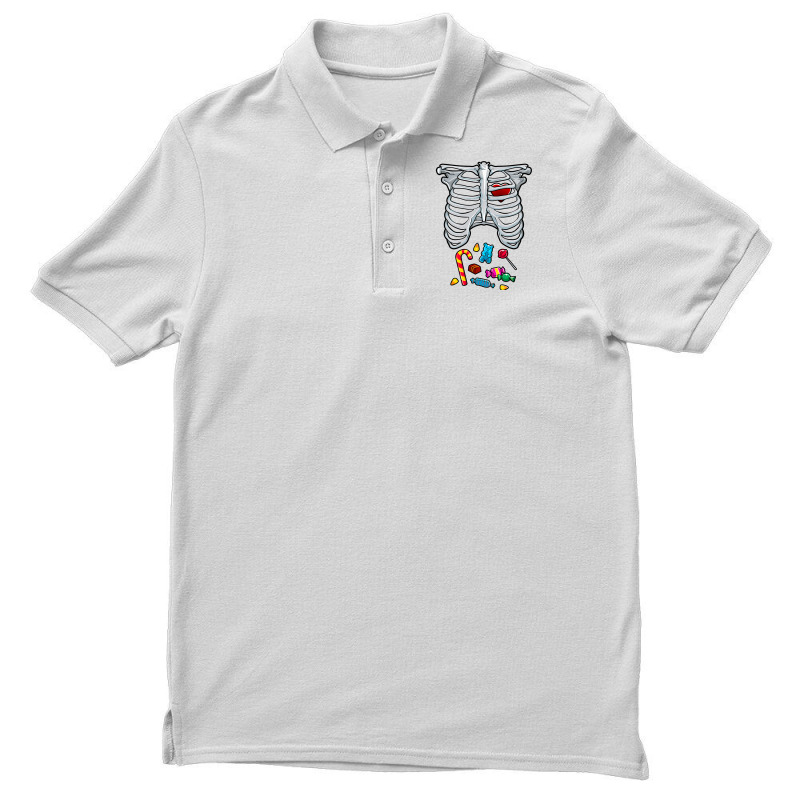 Halloween Costume Xray Skeleton Rib Heart Candy Adult Kids Men's Polo Shirt | Artistshot