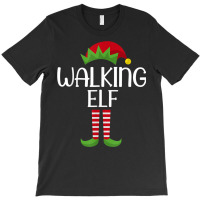 Walking Elf Family Matching Group Christmas Party Pajama T-shirt | Artistshot