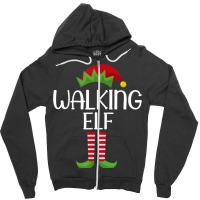 Walking Elf Family Matching Group Christmas Party Pajama Zipper Hoodie | Artistshot