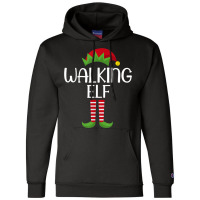 Walking Elf Family Matching Group Christmas Party Pajama Champion Hoodie | Artistshot