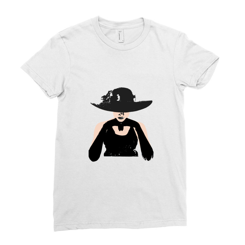 Woman In Black Ladies Fitted T-Shirt by clairdoodle | Artistshot