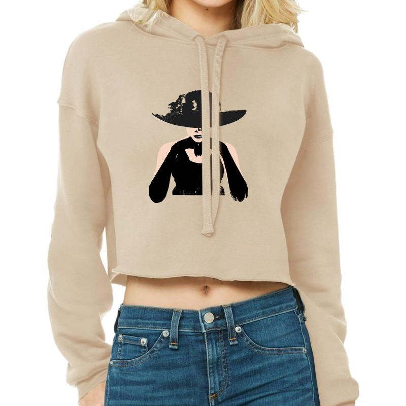 Woman In Black Cropped Hoodie by clairdoodle | Artistshot