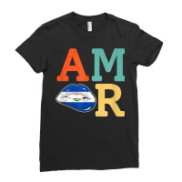 Amor. El Salvador Flag Lips T Shirt Ladies Fitted T-shirt | Artistshot