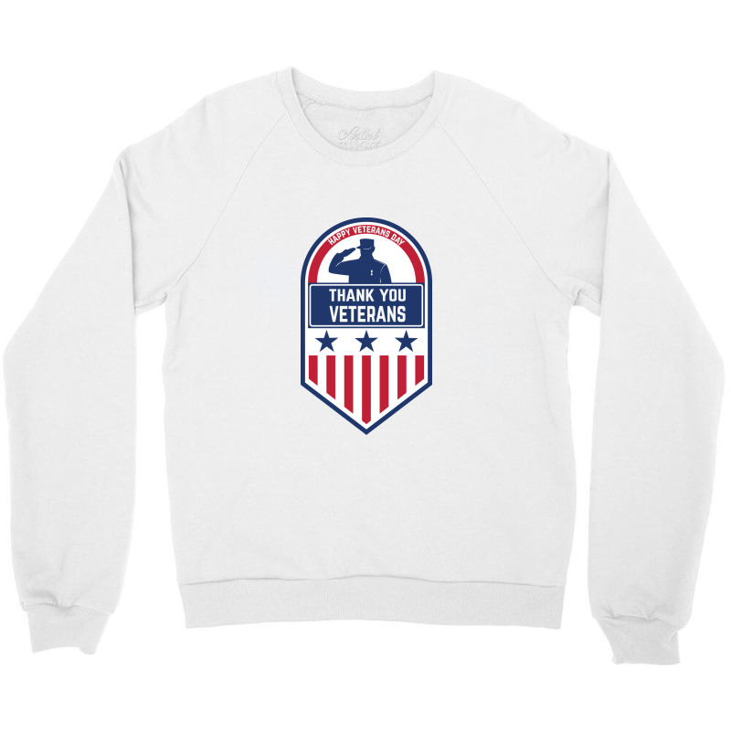 Happy Veterans Day Crewneck Sweatshirt by cm-arts | Artistshot