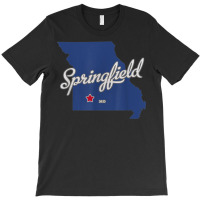 Springfield Missouri Mo Map T-shirt | Artistshot