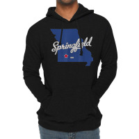 Springfield Missouri Mo Map Lightweight Hoodie | Artistshot