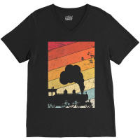 Train Retro Style Steam Train V-neck Tee | Artistshot