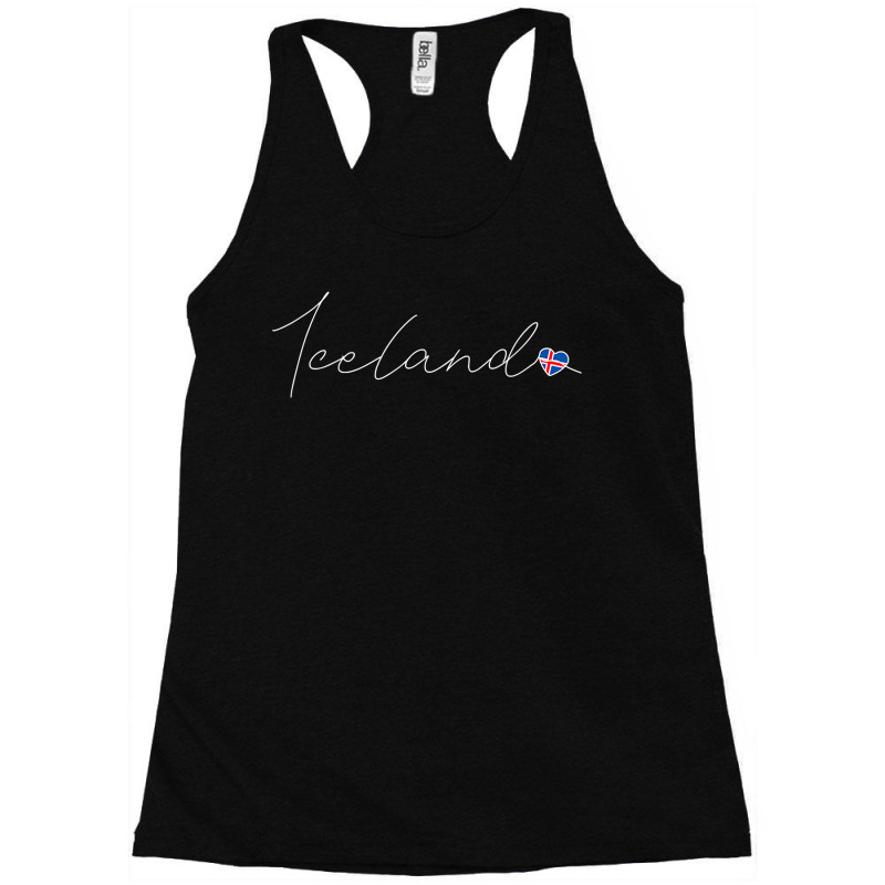 Ísland Simple Love Icelandic Flag Heart On Iceland Racerback Tank by JamesPlyler | Artistshot