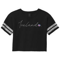 Ísland Simple Love Icelandic Flag Heart On Iceland Scorecard Crop Tee | Artistshot