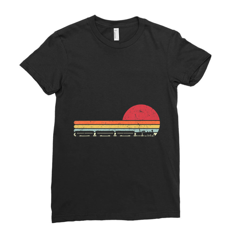 Train Retro Style Ladies Fitted T-Shirt by atereabag | Artistshot