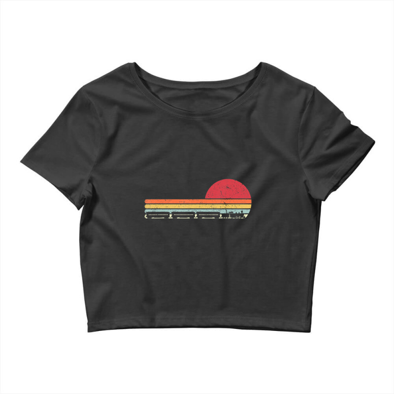 Train Retro Style Crop Top by atereabag | Artistshot