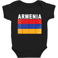 Armenian National Pride Distressed Effect Flag Of Armenia T Shirt Baby Bodysuit | Artistshot