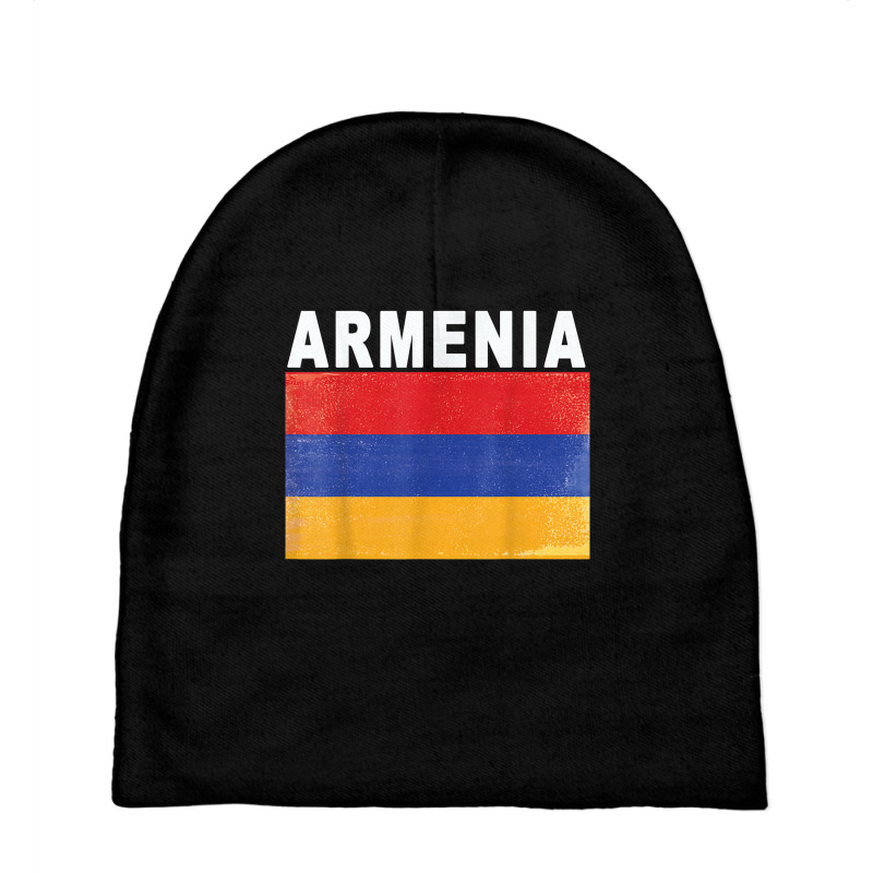 Armenian National Pride Distressed Effect Flag Of Armenia T Shirt Baby Beanies by cm-arts | Artistshot