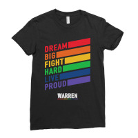 Elizabeth Warren Dream Big Fight Hard Live Proud Ladies Fitted T-shirt | Artistshot