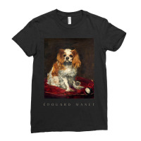 King Charles Spaniel Edouard Manet Ladies Fitted T-shirt | Artistshot