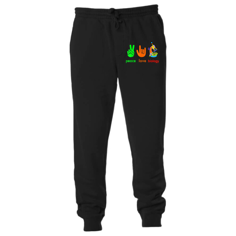 Peace Love Biology Microscope Painter Science Teach Unisex Jogger | Artistshot