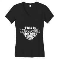 Parks And Recreation Literally Chris Traeger Women's V-neck T-shirt | Artistshot