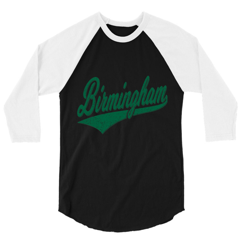 Birmingham Alabama Varsity Script Classic Sport Jersey Style Pullover 3/4 Sleeve Shirt by cm-arts | Artistshot