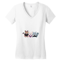 hard rock kitties Women's V-Neck T-Shirt | Artistshot