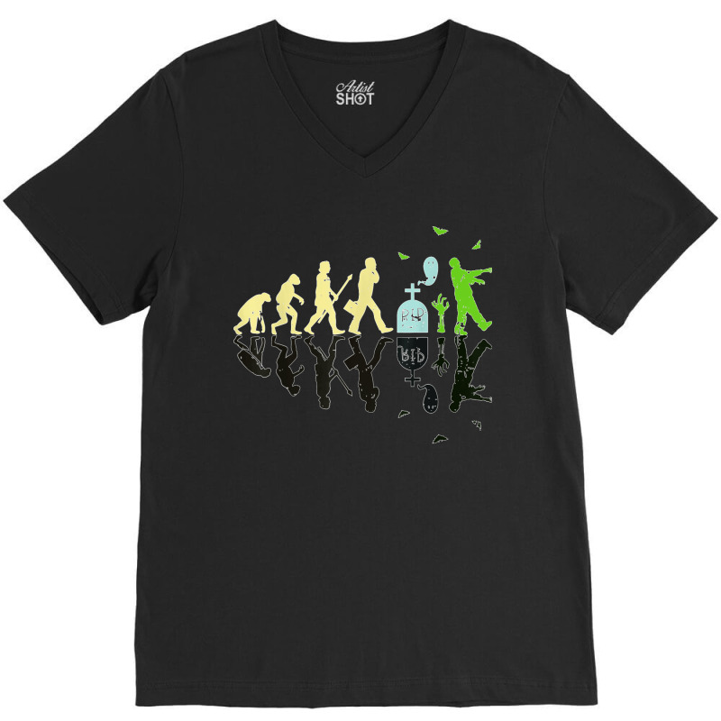 Zombie Evolution Funny Halloween Costume Men Women V-neck Tee | Artistshot