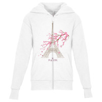 Paris Eiffel Tower The Sign Of Love France Parisian Home T Shirt Youth Zipper Hoodie | Artistshot