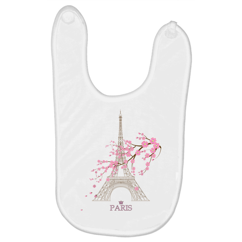 Paris Eiffel Tower The Sign Of Love France Parisian Home T Shirt Baby Bibs by cm-arts | Artistshot