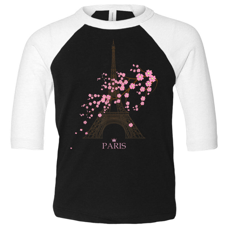 Paris Eiffel Tower The Sign Of Love France Parisian Home T Shirt Toddler 3/4 Sleeve Tee by cm-arts | Artistshot