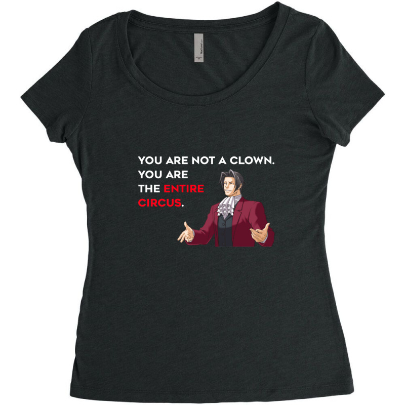 Miles Edgeworth Entire Circus Quote Women's Triblend Scoop T-shirt by BrendonPatton | Artistshot