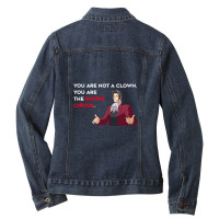 Miles Edgeworth Entire Circus Quote Ladies Denim Jacket | Artistshot