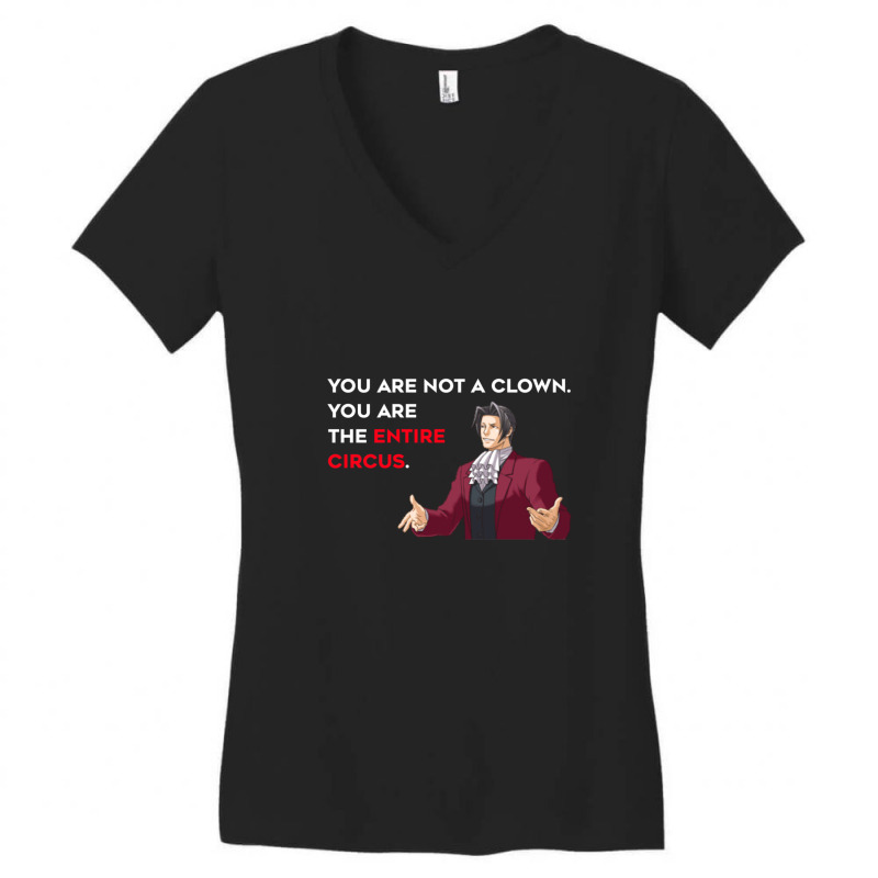 Miles Edgeworth Entire Circus Quote Women's V-Neck T-Shirt by BrendonPatton | Artistshot